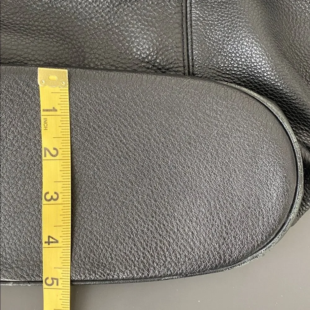Michael Kors Black Pebbled Leather Tote Bag Large Roomy Travel Work Shopping